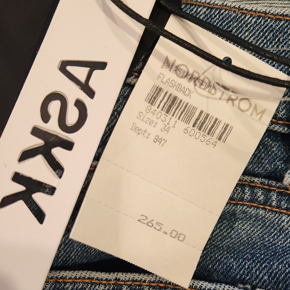 ASKK NY Cool Cat straight leg mid rise jeans NWT size 34 non-stretch Flashback - Picture 10 of 14